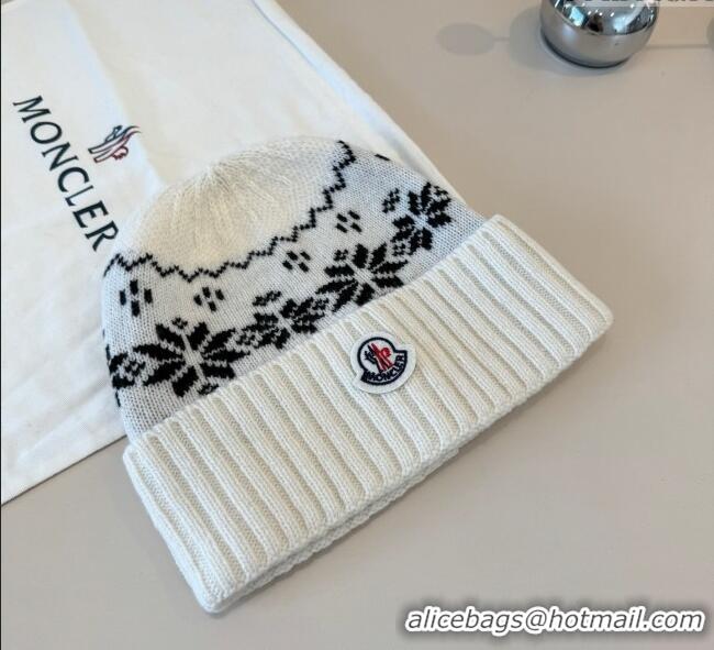 Good Looking Moncler Knit Hat ML111102 White 2025