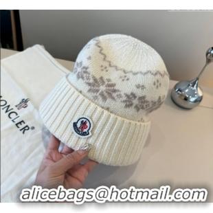 Luxury Cheap Moncler Knit Hat ML111102 Light Beige 2025