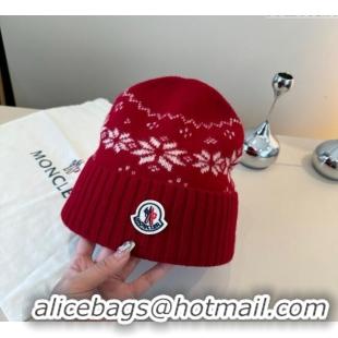 Grade Quality Moncler Knit Hat ML111102 Red 2025