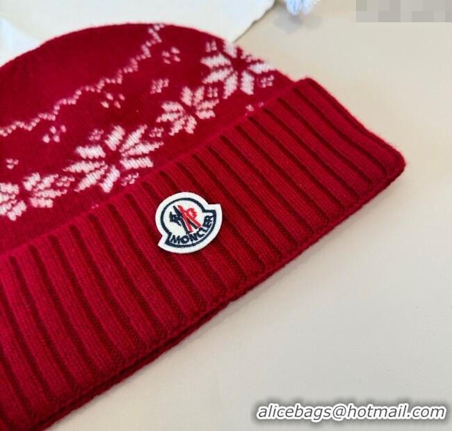 Grade Quality Moncler Knit Hat ML111102 Red 2025