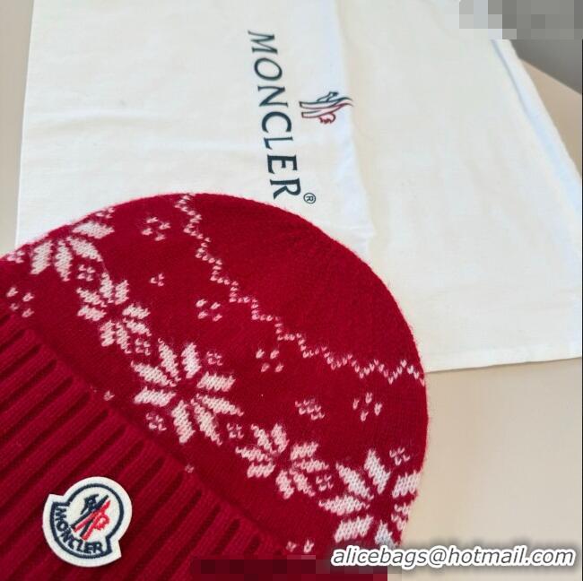 Grade Quality Moncler Knit Hat ML111102 Red 2025