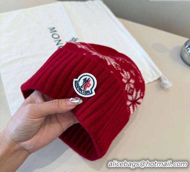 Grade Quality Moncler Knit Hat ML111102 Red 2025