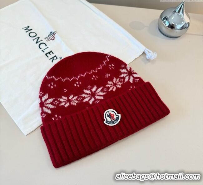 Grade Quality Moncler Knit Hat ML111102 Red 2025