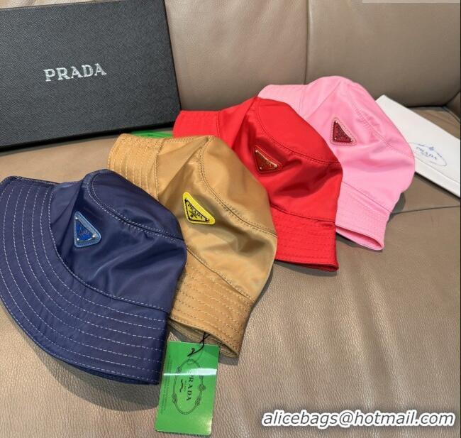 Grade Quality Prada Nylon Bucket Hat P103107 Red 2025