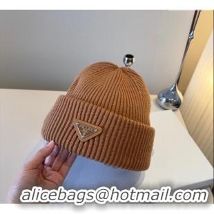 Promotional Prada Knit Hat PR111101 Brown 2025