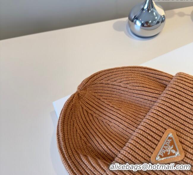 Promotional Prada Knit Hat PR111101 Brown 2025
