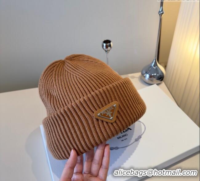 Promotional Prada Knit Hat PR111101 Brown 2025