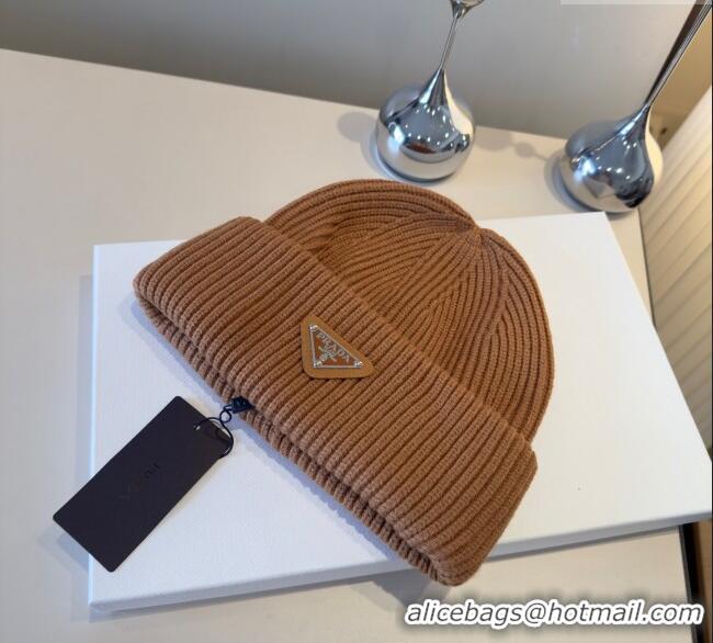 Promotional Prada Knit Hat PR111101 Brown 2025