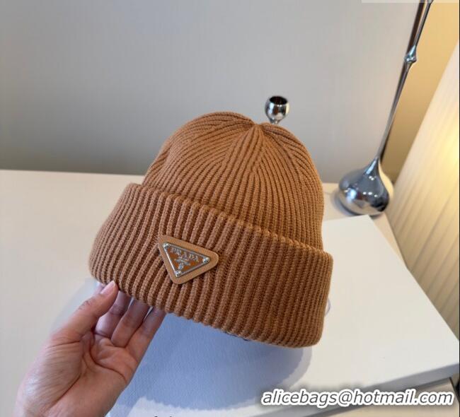 Promotional Prada Knit Hat PR111101 Brown 2025