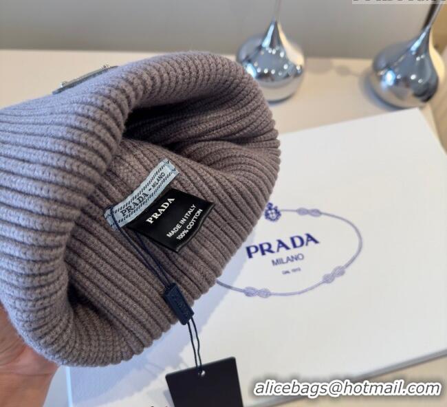 Well Crafted Prada Knit Hat PR111101 Grey 2025