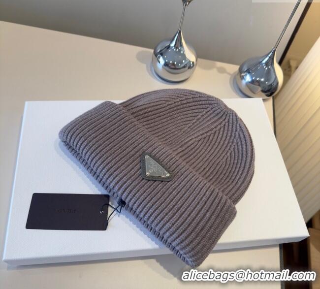 Well Crafted Prada Knit Hat PR111101 Grey 2025