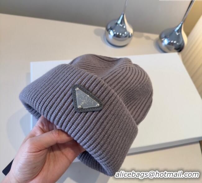 Well Crafted Prada Knit Hat PR111101 Grey 2025