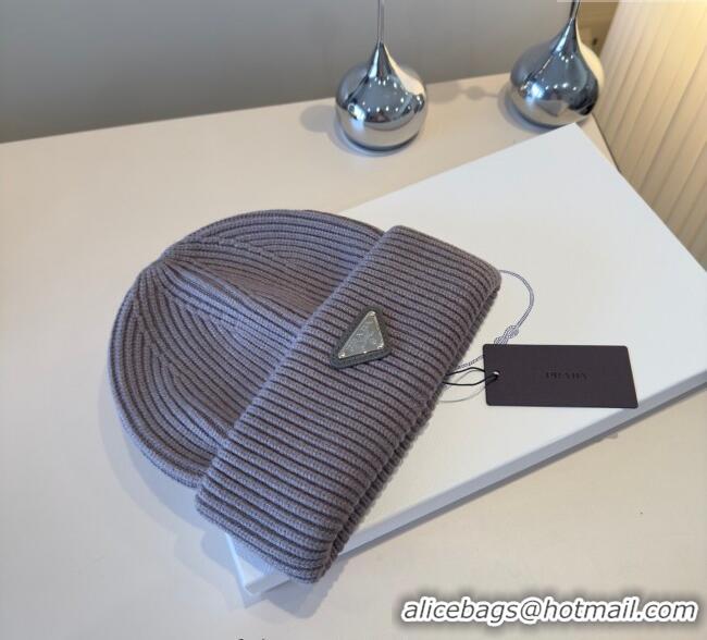Well Crafted Prada Knit Hat PR111101 Grey 2025