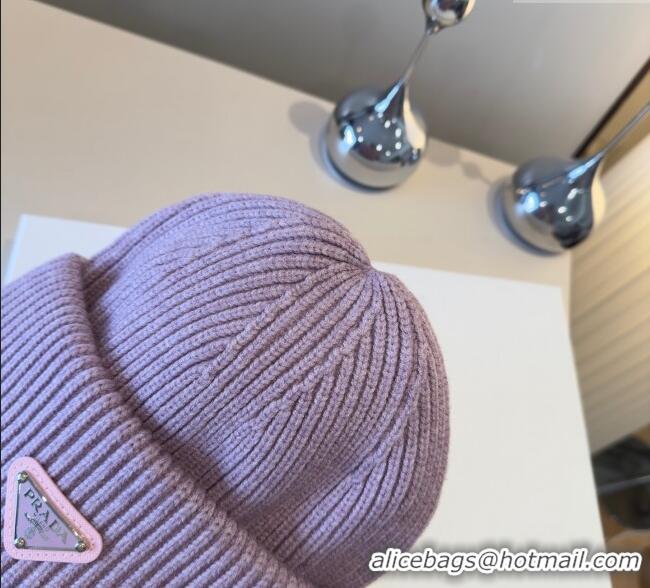 Reasonable Price Prada Knit Hat PR111101 Purple 2025