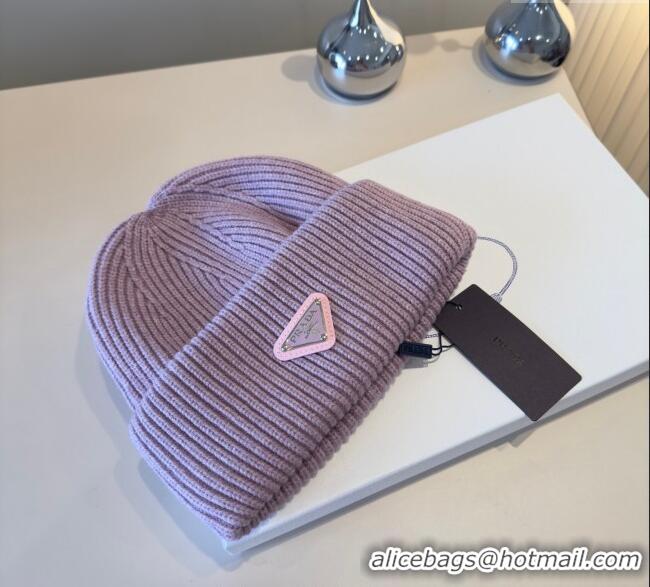 Reasonable Price Prada Knit Hat PR111101 Purple 2025