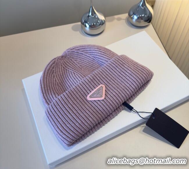 Reasonable Price Prada Knit Hat PR111101 Purple 2025