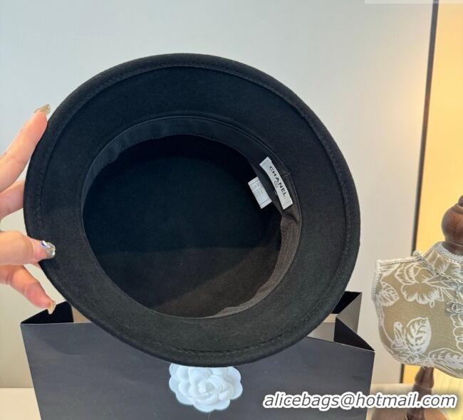 Well Crafted Chanel Wool Bucket Hat with Star CH111106 Black 2025