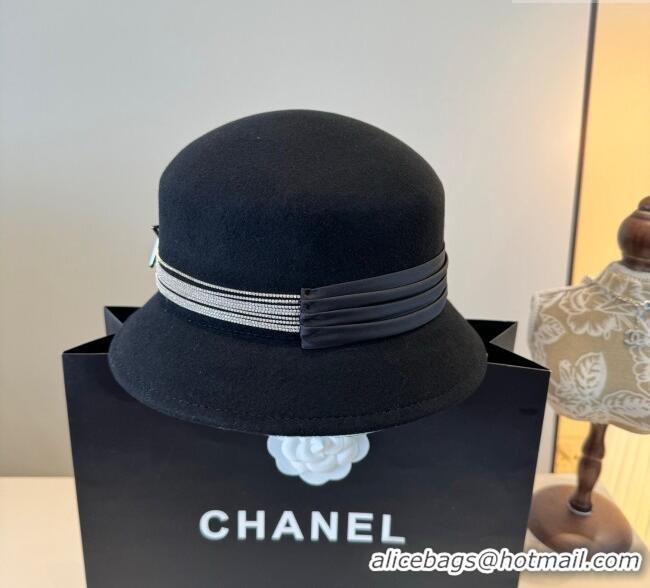 Well Crafted Chanel Wool Bucket Hat with Star CH111106 Black 2025