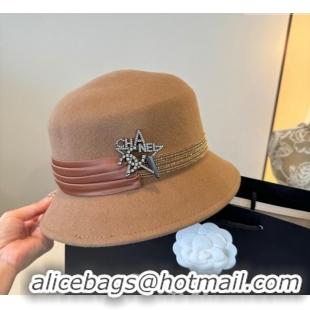 Grade Design Chanel Wool Bucket Hat with Star CH111106 Brown 2025