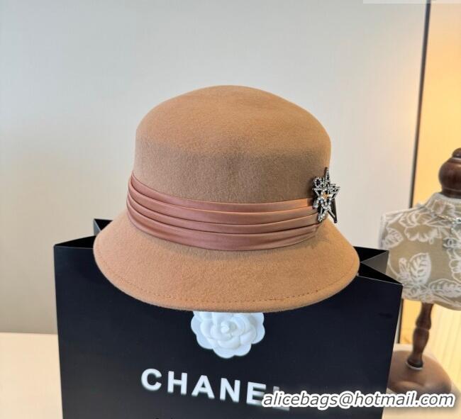 Grade Design Chanel Wool Bucket Hat with Star CH111106 Brown 2025