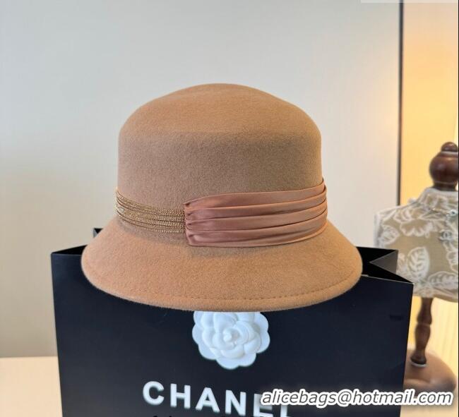 Grade Design Chanel Wool Bucket Hat with Star CH111106 Brown 2025