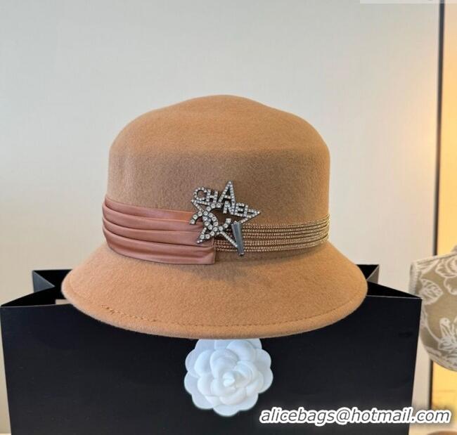 Grade Design Chanel Wool Bucket Hat with Star CH111106 Brown 2025