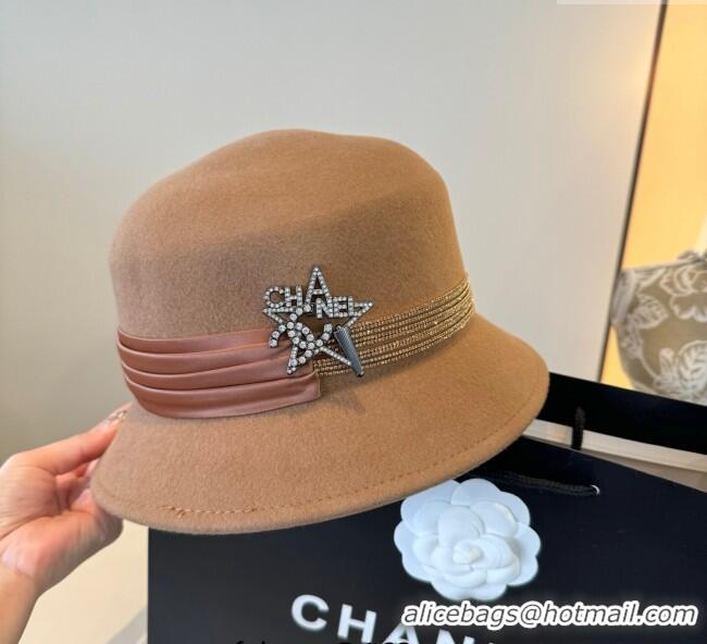 Grade Design Chanel Wool Bucket Hat with Star CH111106 Brown 2025