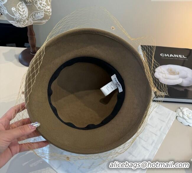 Well Crafted Chanel Wool Bucket Hat with Mesh CH111107 Brown 2025
