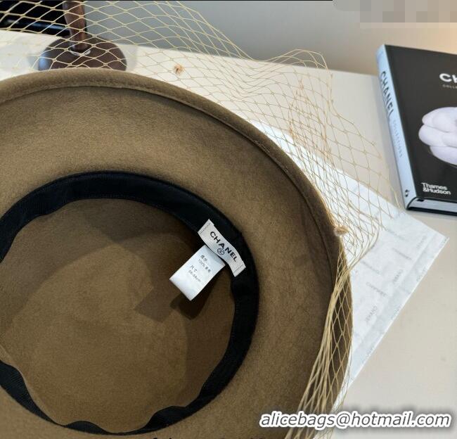 Well Crafted Chanel Wool Bucket Hat with Mesh CH111107 Brown 2025