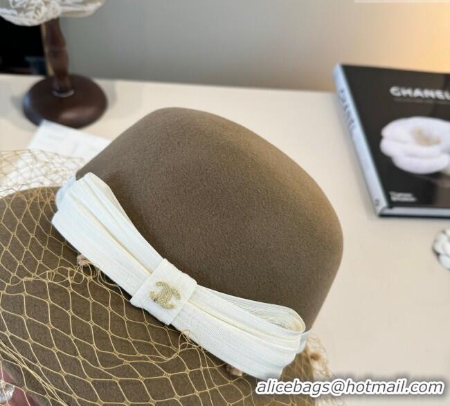 Well Crafted Chanel Wool Bucket Hat with Mesh CH111107 Brown 2025