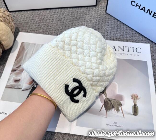 Fashion Discount Chanel Knit Hat CH111109 White 2025