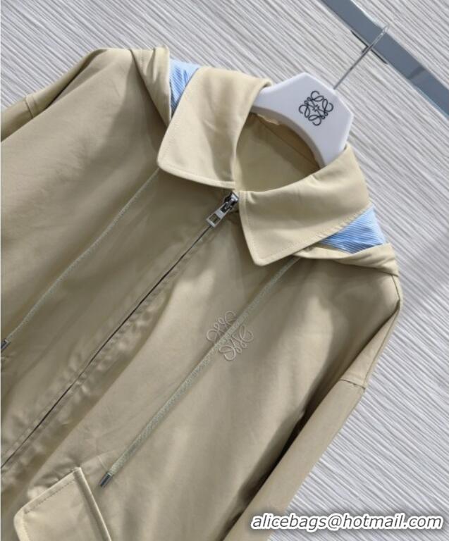 Luxury Cheap Loewe Jacket L82922 Beige/Blue 2025