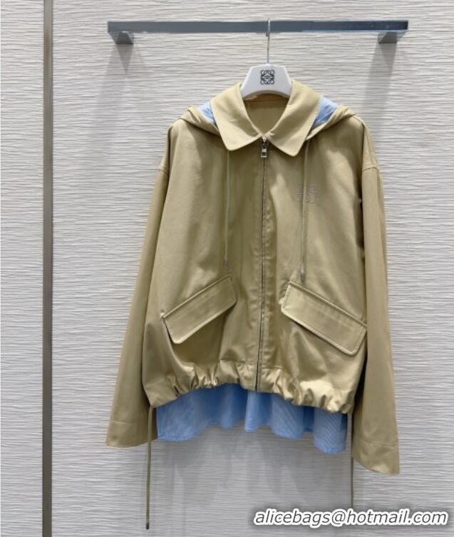 Luxury Cheap Loewe Jacket L82922 Beige/Blue 2025