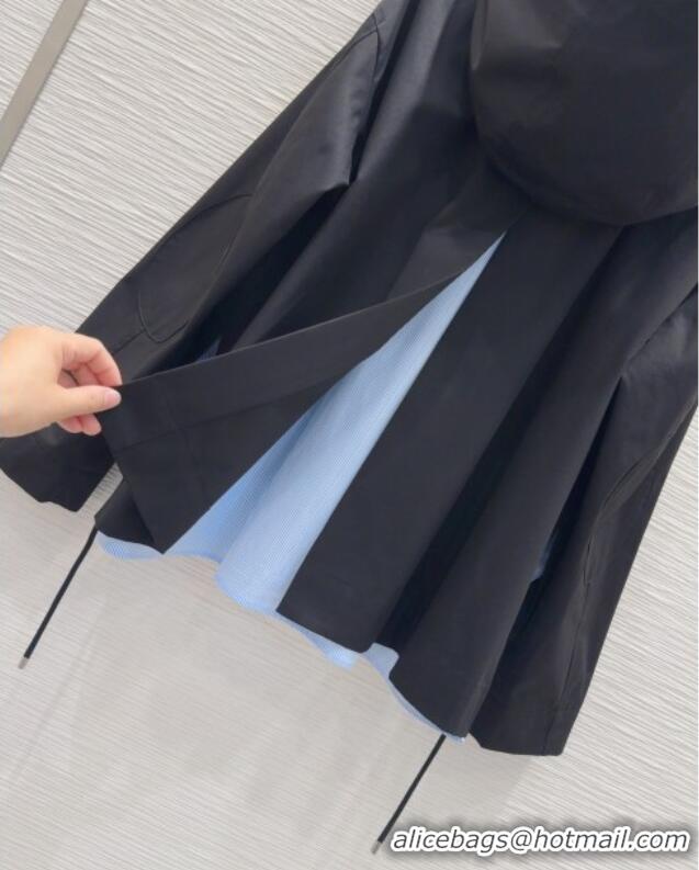 Luxury Cheap Loewe Jacket L82923 Black/Blue 2025