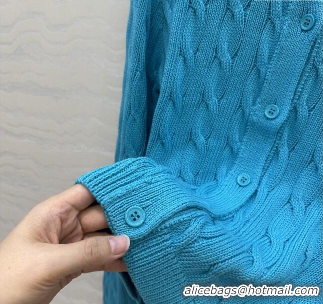 Famous Brand Loewe Knit Cardigan L090228 Blue 2025