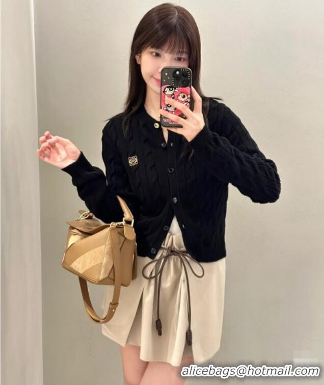 Top Quality Loewe Knit Cardigan L090229 Black 2025