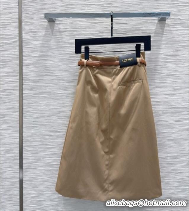 Reasonable Price Loewe Skirt CH090490 Khaki 2025