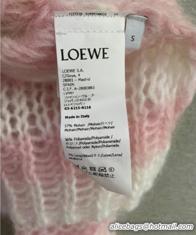 Shop Grade Loewe Mohair Crochet Sweater 0904 Light Pink 2025
