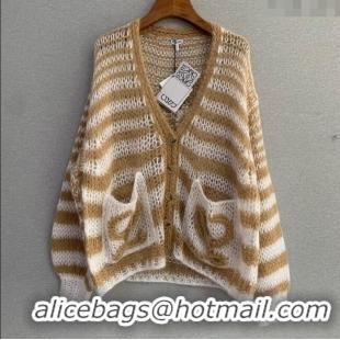 Grade Quality Loewe Mohair Crochet Cardigan 0904 White/Beige 2025