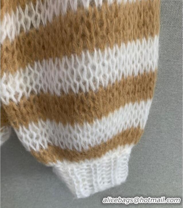 Grade Quality Loewe Mohair Crochet Cardigan 0904 White/Beige 2025