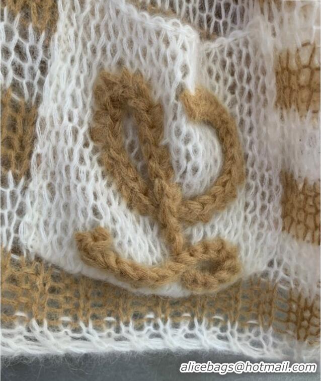 Grade Quality Loewe Mohair Crochet Cardigan 0904 White/Beige 2025