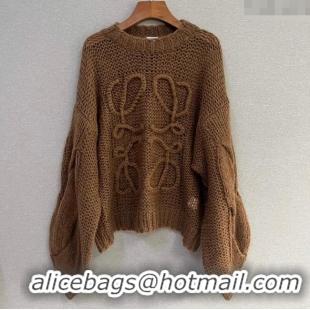 Grade Design Loewe Mohair Crochet Sweater 0904 Brown 2025