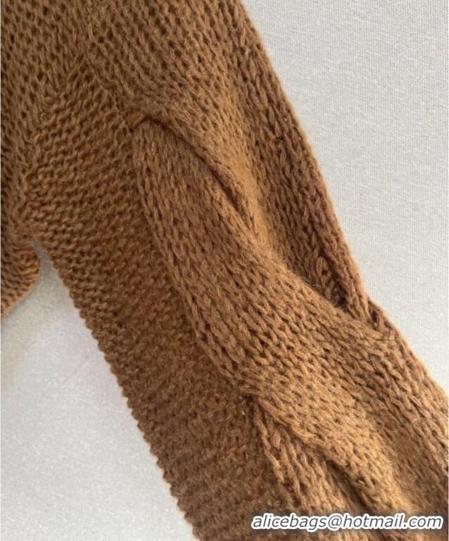 Grade Design Loewe Mohair Crochet Sweater 0904 Brown 2025