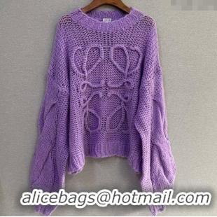 Good Taste Loewe Mohair Crochet Sweater 0904 Purple 2025