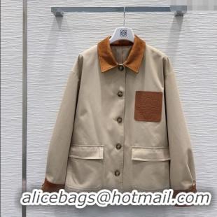 Super Quality Loewe Cotton Jacket LW101501 Beige 2025