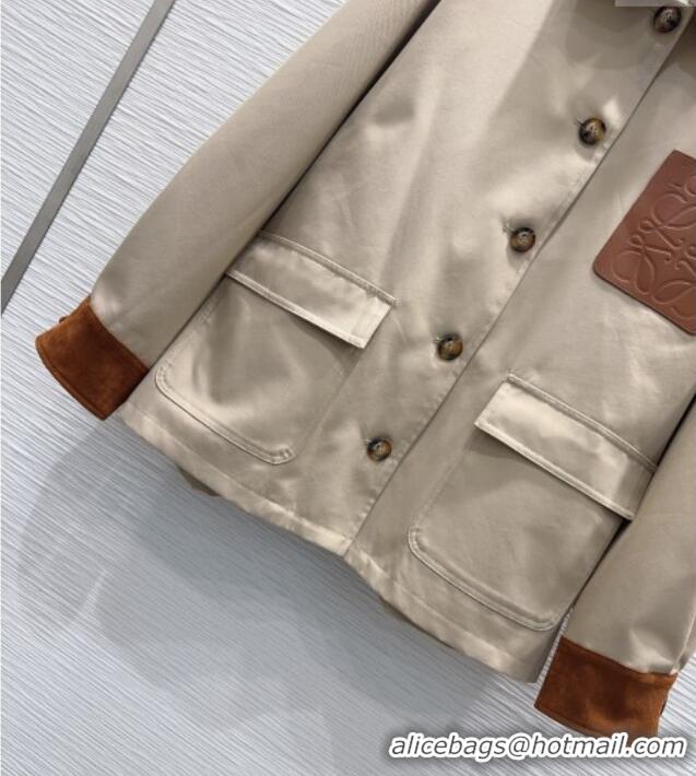 Super Quality Loewe Cotton Jacket LW101501 Beige 2025