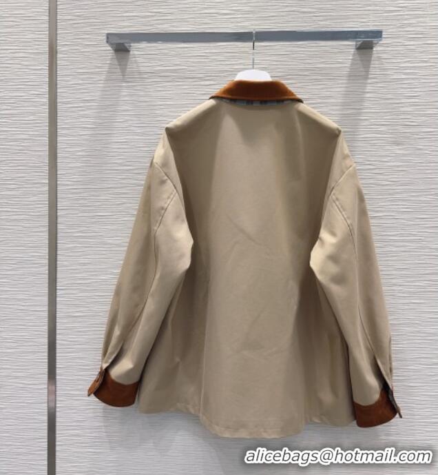 Super Quality Loewe Cotton Jacket LW101501 Beige 2025
