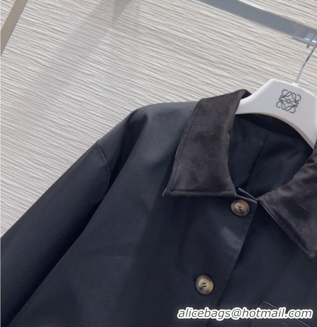 Market Sells Loewe Cotton Jacket LW101501 Black 2025