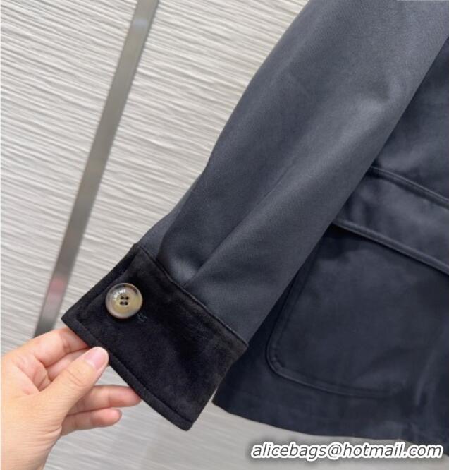 Market Sells Loewe Cotton Jacket LW101501 Black 2025