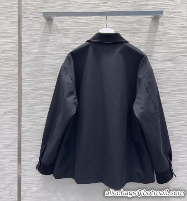 Market Sells Loewe Cotton Jacket LW101501 Black 2025